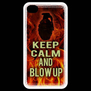 Coque iPhone 4 / iPhone 4S Keep Calm and Grenade Feu