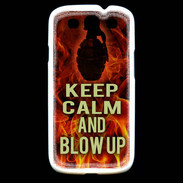 Coque Samsung Galaxy S3 Keep Calm and Grenade Feu