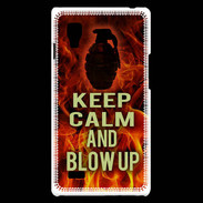 Coque LG Optimus L9 Keep Calm and Grenade Feu