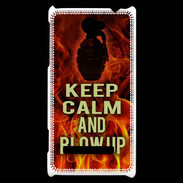 Coque HTC Windows Phone 8S Keep Calm and Grenade Feu