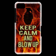 Coque Blackberry Z10 Keep Calm and Grenade Feu