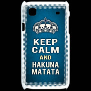 Coque Samsung Galaxy S Keep Calm and Hakuna Matata Bleu