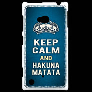 Coque Nokia Lumia 720 Keep Calm and Hakuna Matata Bleu