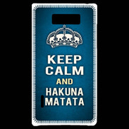 Coque LG Optimus L7 Keep Calm and Hakuna Matata Bleu