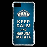 Coque Blackberry Z10 Keep Calm and Hakuna Matata Bleu