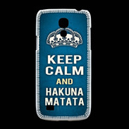 Coque Samsung Galaxy S4mini Keep Calm and Hakuna Matata Bleu