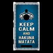 Coque Nokia Lumia 925 Keep Calm and Hakuna Matata Bleu