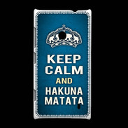 Coque Nokia Lumia 520 Keep Calm and Hakuna Matata Bleu
