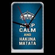 Pendule de bureau Keep Calm and Hakuna Matata Bleu