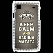 Coque Samsung Galaxy S Keep Calm and Hakuna Matata Gris