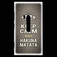 Coque Nokia Lumia 920 Keep Calm and Hakuna Matata Gris