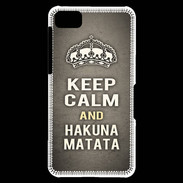 Coque Blackberry Z10 Keep Calm and Hakuna Matata Gris
