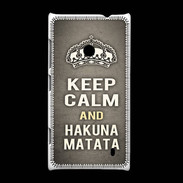 Coque Nokia Lumia 520 Keep Calm and Hakuna Matata Gris