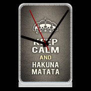 Pendule de bureau Keep Calm and Hakuna Matata Gris