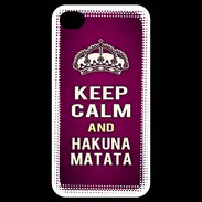 Coque iPhone 4 / iPhone 4S Keep Calm and Hakuna Matata rose
