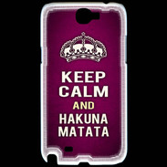 Coque Samsung Galaxy Note 2 Keep Calm and Hakuna Matata rose