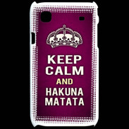 Coque Samsung Galaxy S Keep Calm and Hakuna Matata rose