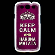 Coque Samsung Galaxy S3 Keep Calm and Hakuna Matata rose