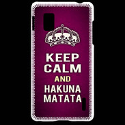 Coque LG Optimus G Keep Calm and Hakuna Matata rose
