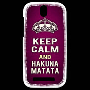 Coque HTC One SV Keep Calm and Hakuna Matata rose