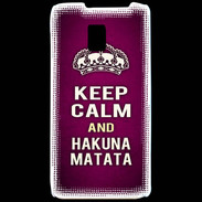Coque LG P990 Keep Calm and Hakuna Matata rose