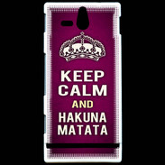 Coque Sony Xperia U Keep Calm and Hakuna Matata rose