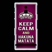 Coque Sony Xperia P Keep Calm and Hakuna Matata rose