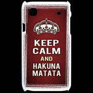 Coque Samsung Galaxy S Keep Calm and Hakuna Matata Rouge