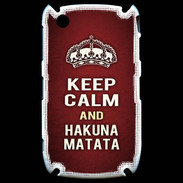 Coque Blackberry 8520 Keep Calm and Hakuna Matata Rouge