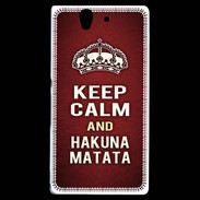 Coque Sony Xperia Z Keep Calm and Hakuna Matata Rouge