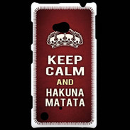 Coque Nokia Lumia 720 Keep Calm and Hakuna Matata Rouge