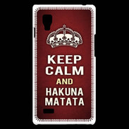 Coque LG Optimus L9 Keep Calm and Hakuna Matata Rouge
