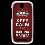 Coque HTC One SV Keep Calm and Hakuna Matata Rouge