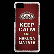 Coque Blackberry Z10 Keep Calm and Hakuna Matata Rouge