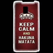 Coque LG P990 Keep Calm and Hakuna Matata Rouge