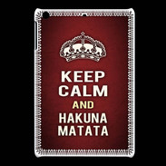 Coque iPadMini Keep Calm and Hakuna Matata Rouge