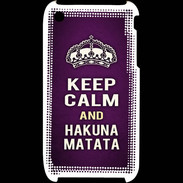 Coque iPhone 3G / 3GS Keep Calm and Hakuna Matata Violet