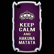 Coque Blackberry 8520 Keep Calm and Hakuna Matata Violet