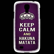 Coque Samsung Galaxy S4 Keep Calm and Hakuna Matata Violet