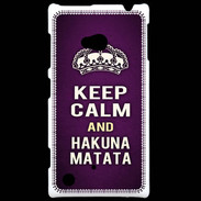 Coque Nokia Lumia 720 Keep Calm and Hakuna Matata Violet