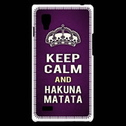 Coque LG Optimus L9 Keep Calm and Hakuna Matata Violet