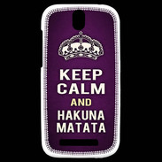 Coque HTC One SV Keep Calm and Hakuna Matata Violet