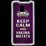 Coque LG P990 Keep Calm and Hakuna Matata Violet