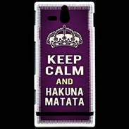 Coque Sony Xperia U Keep Calm and Hakuna Matata Violet