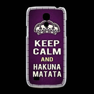 Coque Samsung Galaxy S4mini Keep Calm and Hakuna Matata Violet