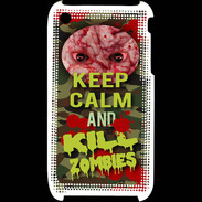 Coque iPhone 3G / 3GS Keep Calm and Kill Zombies camouflage