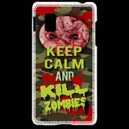 Coque LG Optimus G Keep Calm and Kill Zombies camouflage