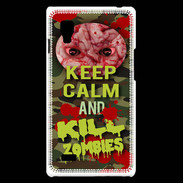 Coque LG Optimus L9 Keep Calm and Kill Zombies camouflage