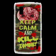 Coque LG Nexus 4 Keep Calm and Kill Zombies camouflage