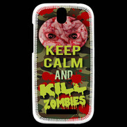 Coque HTC One SV Keep Calm and Kill Zombies camouflage